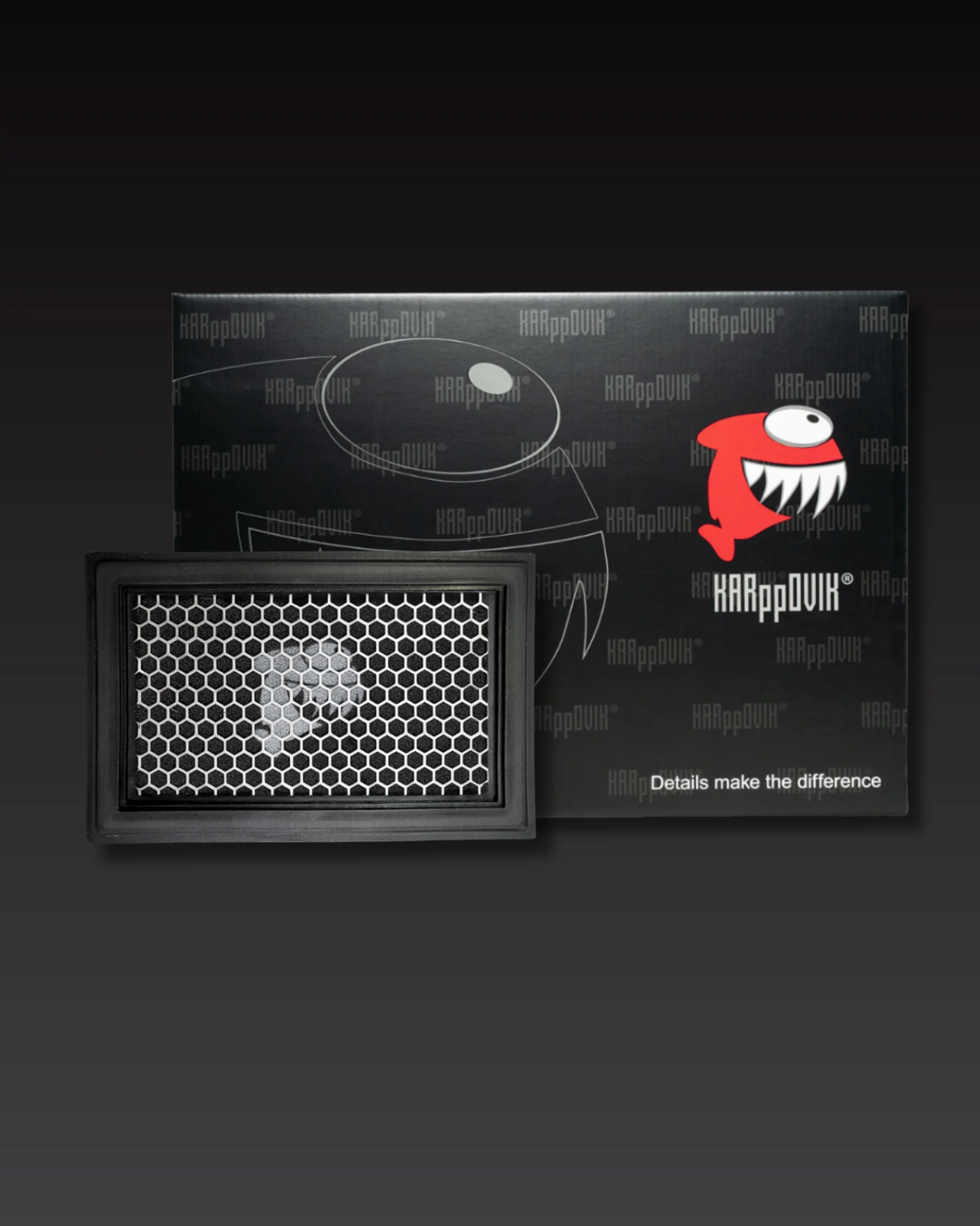 Filtro de ar esportivo Karppovik KF0045 — alto fluxo — encaixe direto Mercedes-Benz C180, C200, C250