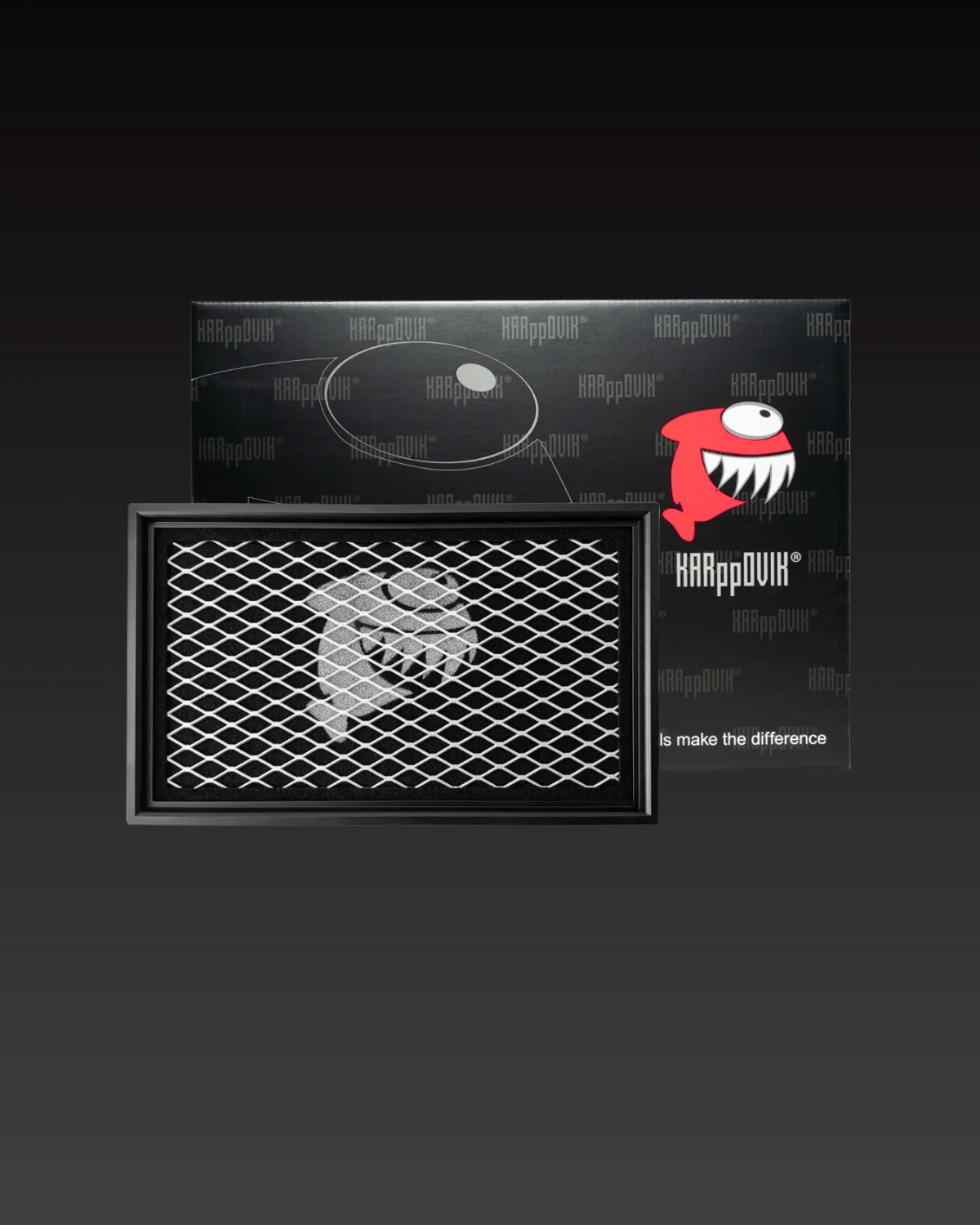 Filtro de ar esportivo Karppovik KF0001 — alto fluxo — encaixe direto VAG (Audi A3, Audi Q3, Audi Q5, Golf)