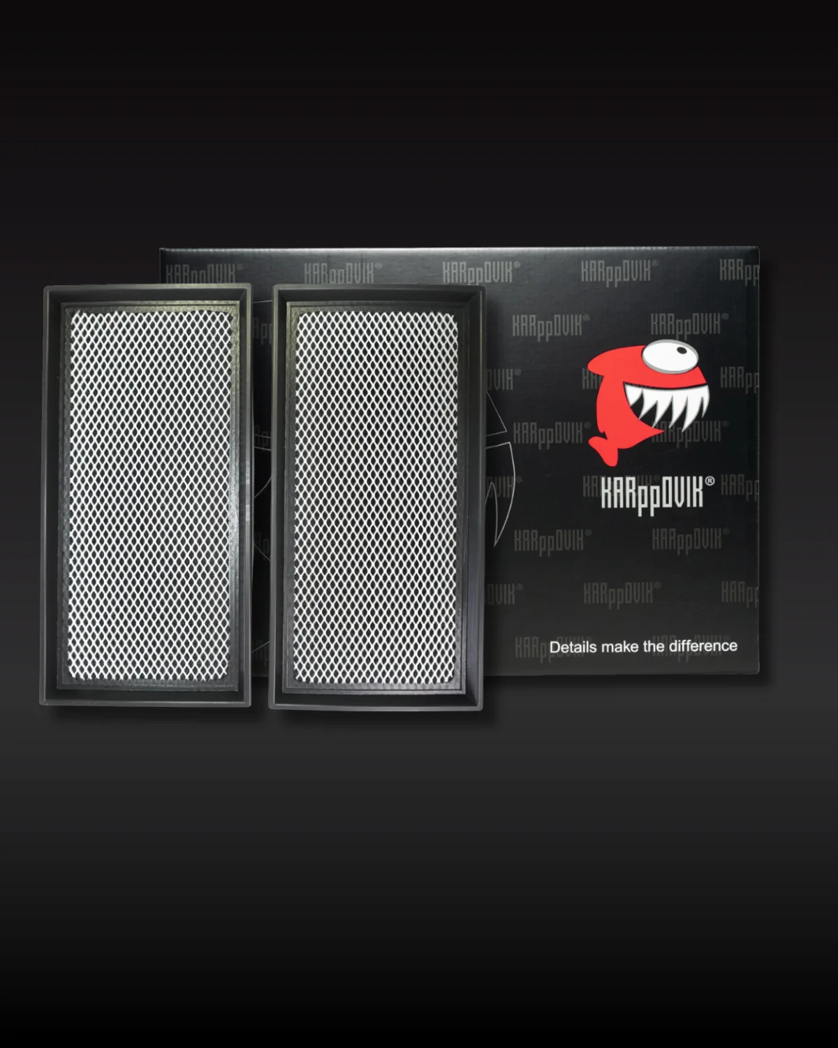 Kit 2 filtros — Filtro de ar esportivo Karppovik KF0044X2 — alto fluxo — encaixe direto Mercedes-Benz C63 AMG, CL 63 AMG, CLS 63 AMG