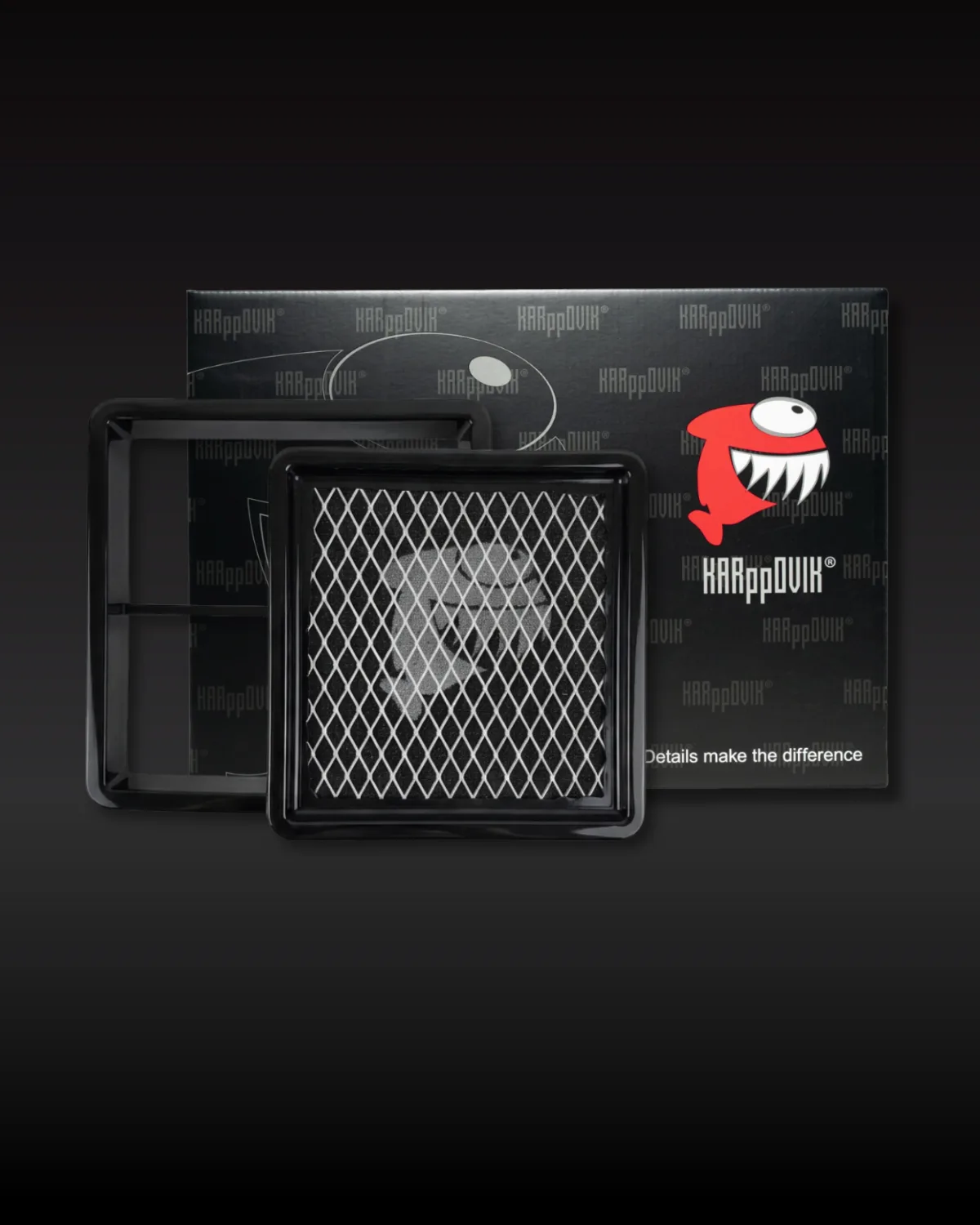 Filtro de ar esportivo Karppovik KF0054 — alto fluxo — encaixe direto Mitsubishi Airtrek, Colt, Lancer