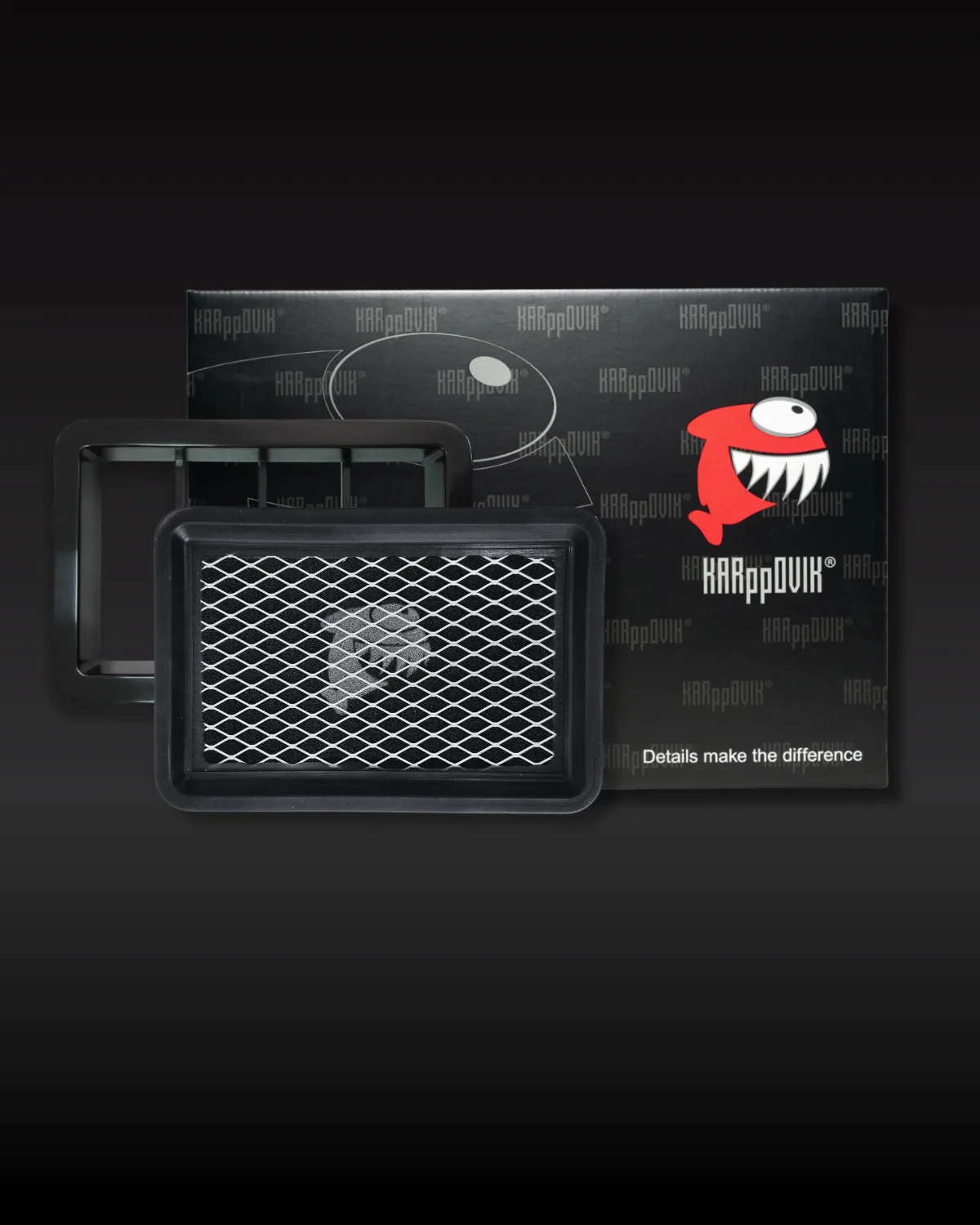 Filtro de ar esportivo Karppovik KF0055 — alto fluxo — encaixe direto Mitsubishi ASX, Lancer, Outlander