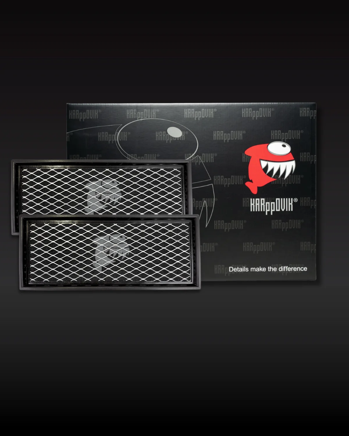Kit 2 filtros — Filtro de ar esportivo Karppovik KF0043X2 — alto fluxo — encaixe direto MERCEDEZ BENZ SL550, GLE63 AMG, GLE63 AMG S