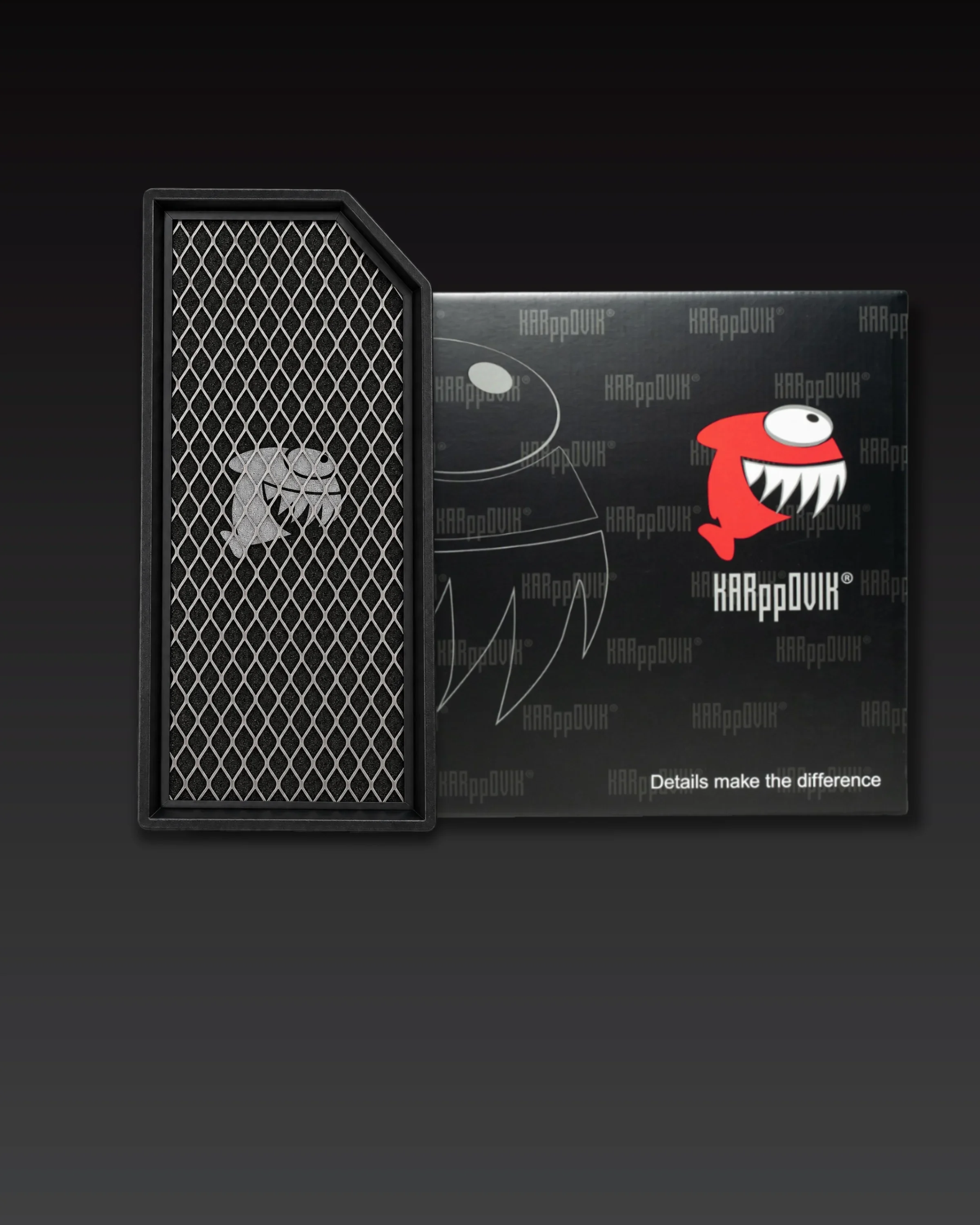 Filtro de ar esportivo Karppovik KF0173 — alto fluxo — encaixe direto Mercedes-Benz C180, C200, C300