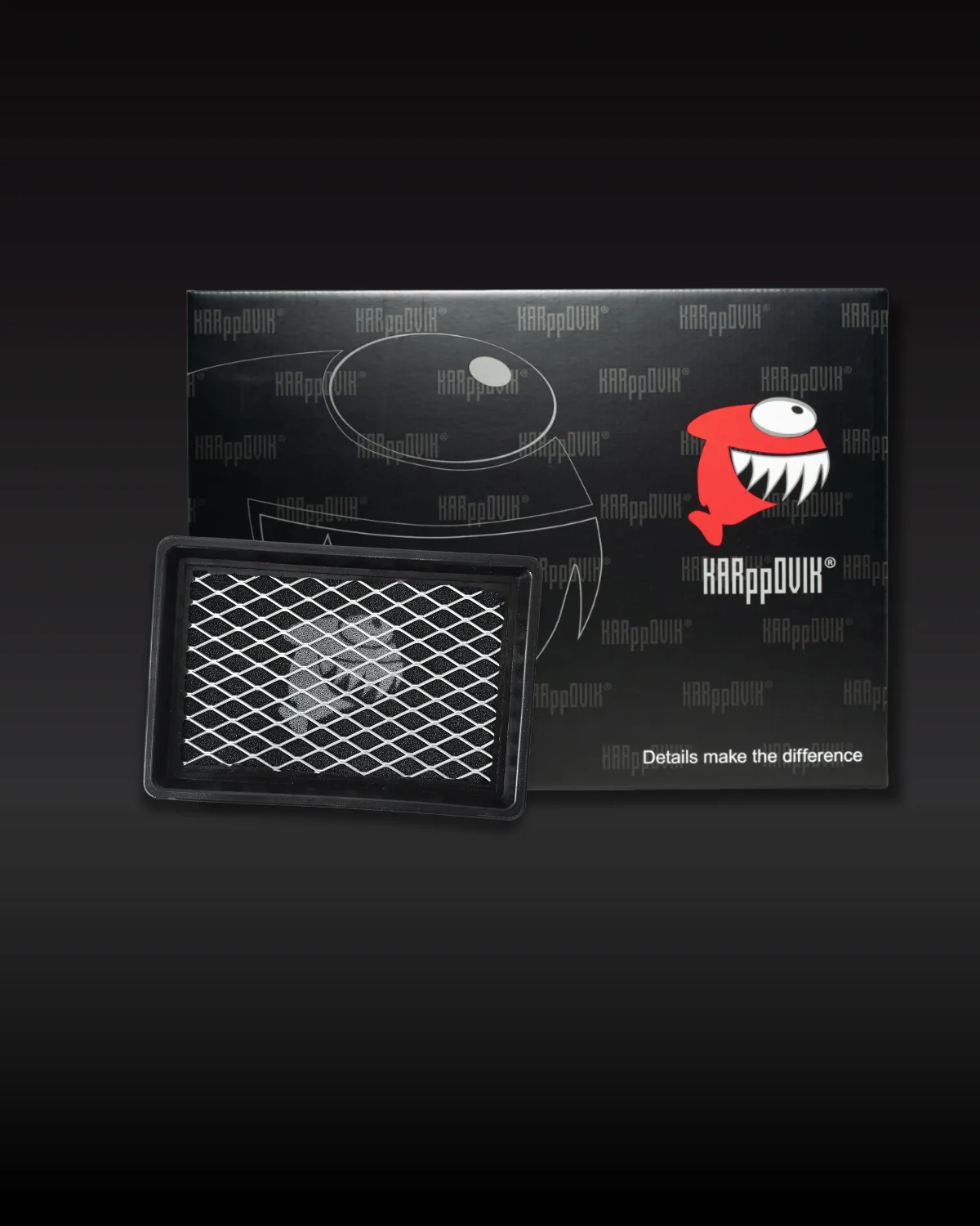 Filtro de ar esportivo Karppovik KF0145 — alto fluxo — encaixe direto Renault Boreal, Kardian
