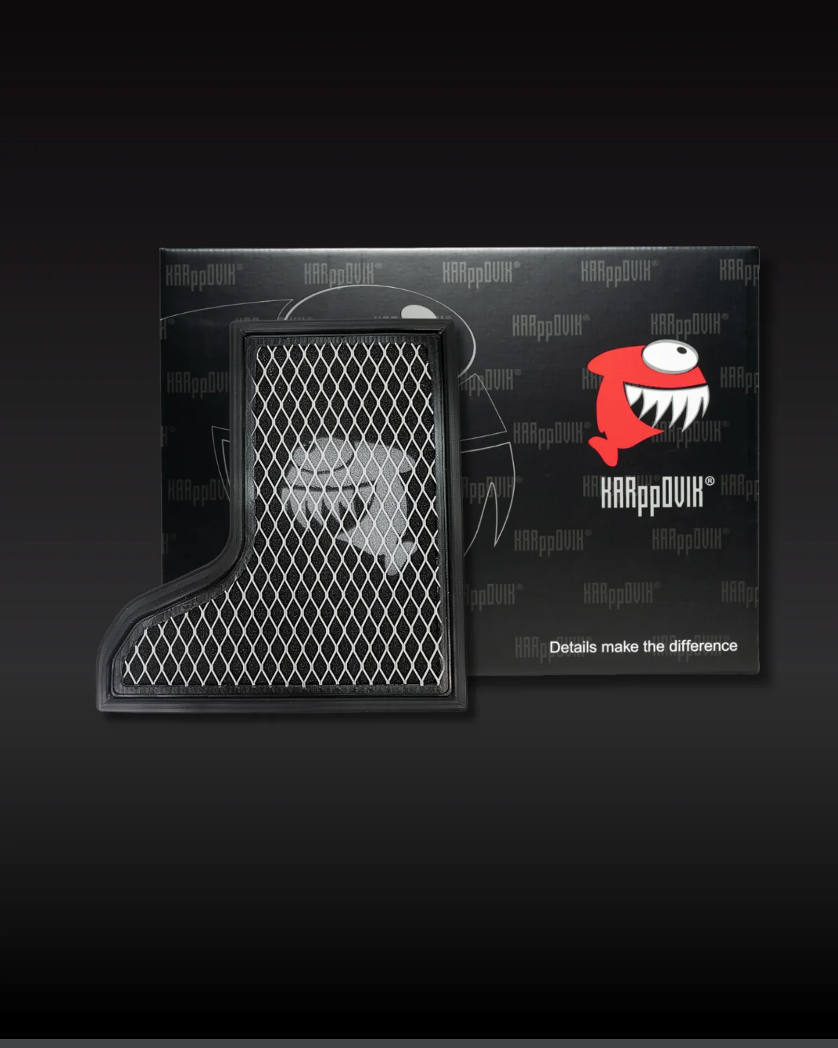 Filtro de ar esportivo Karppovik KF0075 — alto fluxo — encaixe direto Ford Mustang