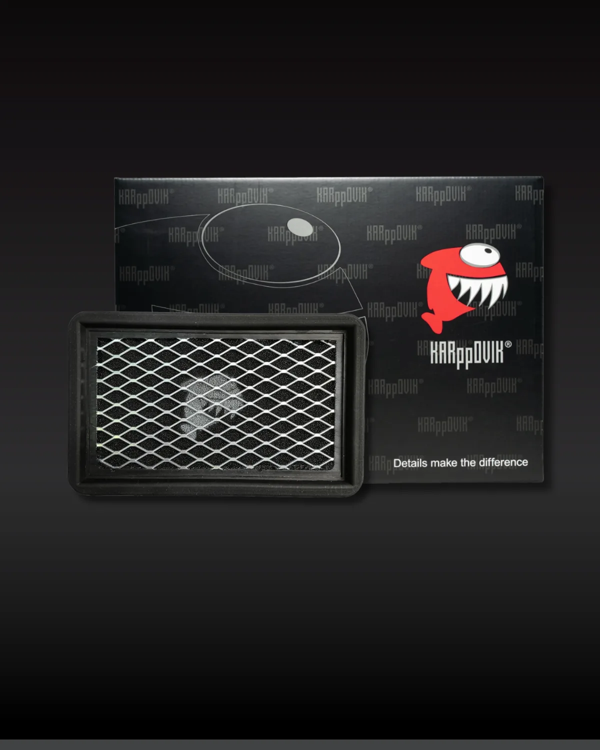 Filtro de ar esportivo Karppovik KF0038 — alto fluxo — encaixe direto Hyundai HB20, HB20S, Picanto