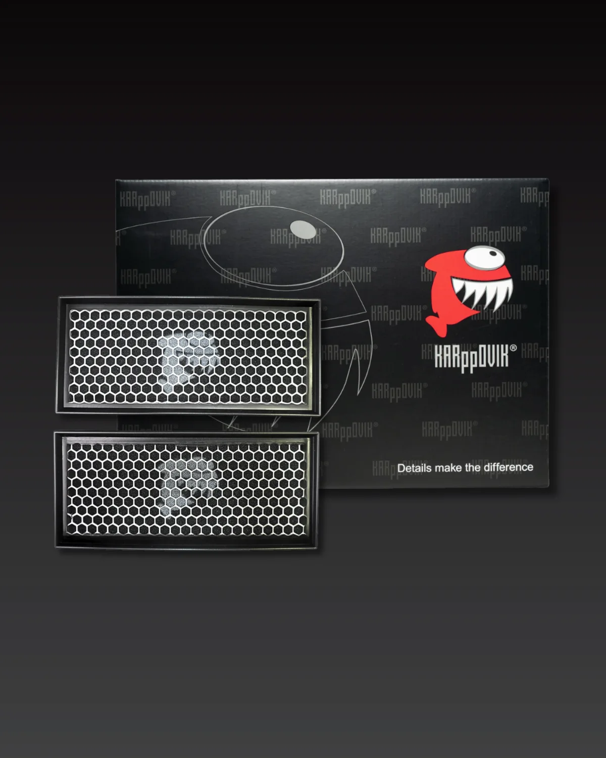 Kit 2 filtros — Filtro de ar esportivo Karppovik KF0110X2 — alto fluxo — encaixe direto Mercedes-Benz C63, GLC63, G500