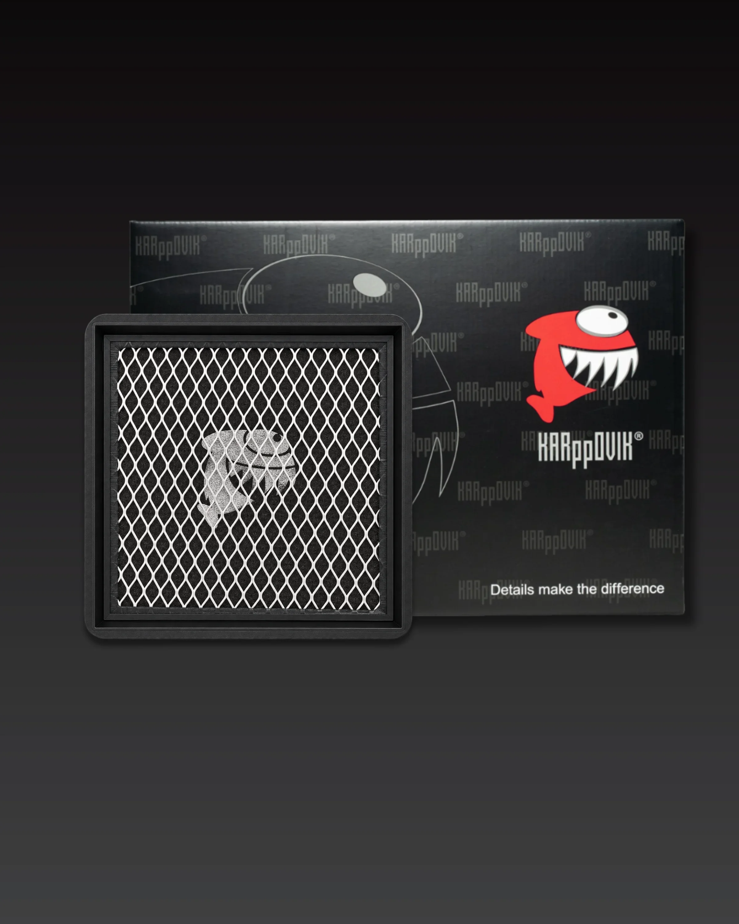 Filtro de ar esportivo Karppovik KF0065 — alto fluxo — encaixe direto Mitsubishi L200 Triton, Pajero Dakar