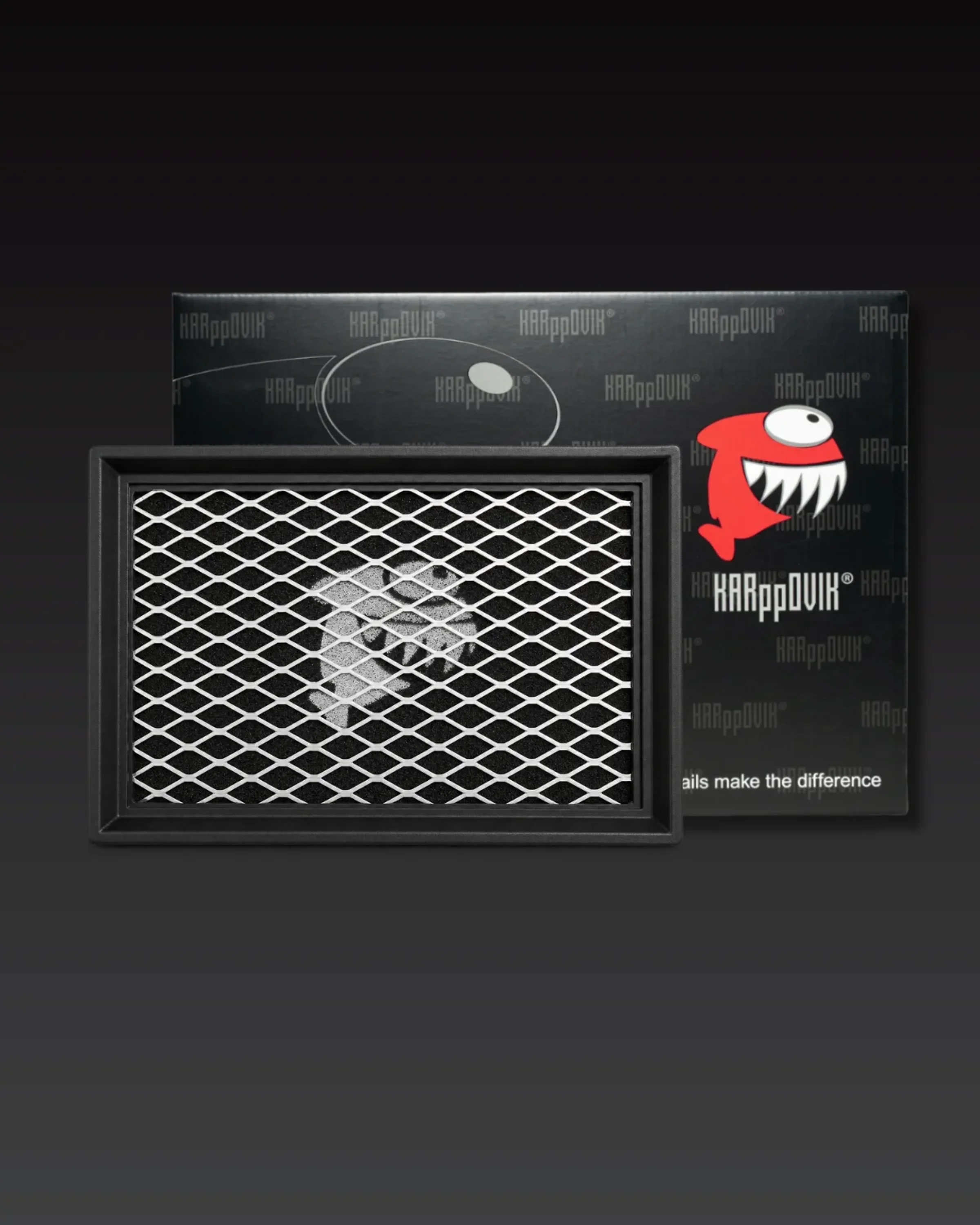 Filtro de ar esportivo Karppovik KF0025 — alto fluxo — encaixe direto Chevrolet Tracker