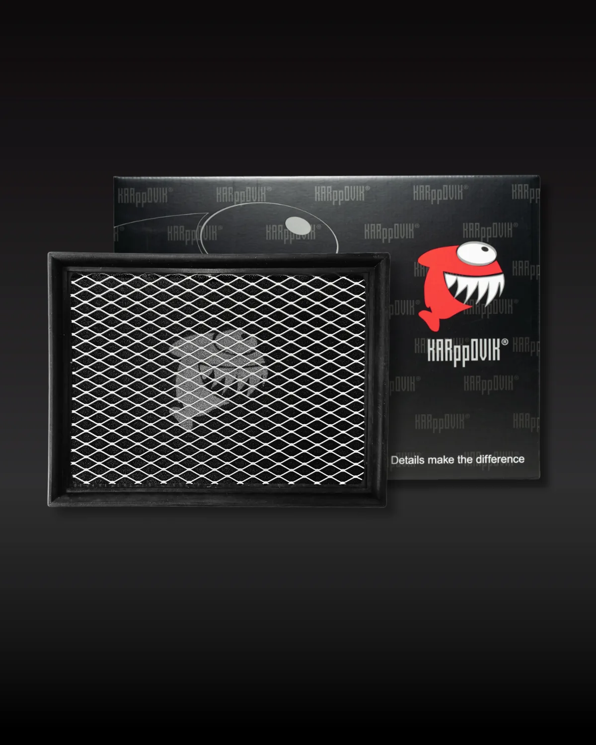 Filtro de ar esportivo Karppovik KF0168 — alto fluxo — encaixe direto Mitsubishi L200 Triton