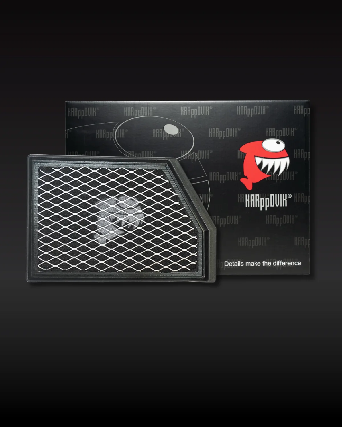 Filtro de ar esportivo Karppovik KF0142 — alto fluxo — encaixe direto Fiat Toro, Commander, Rampage