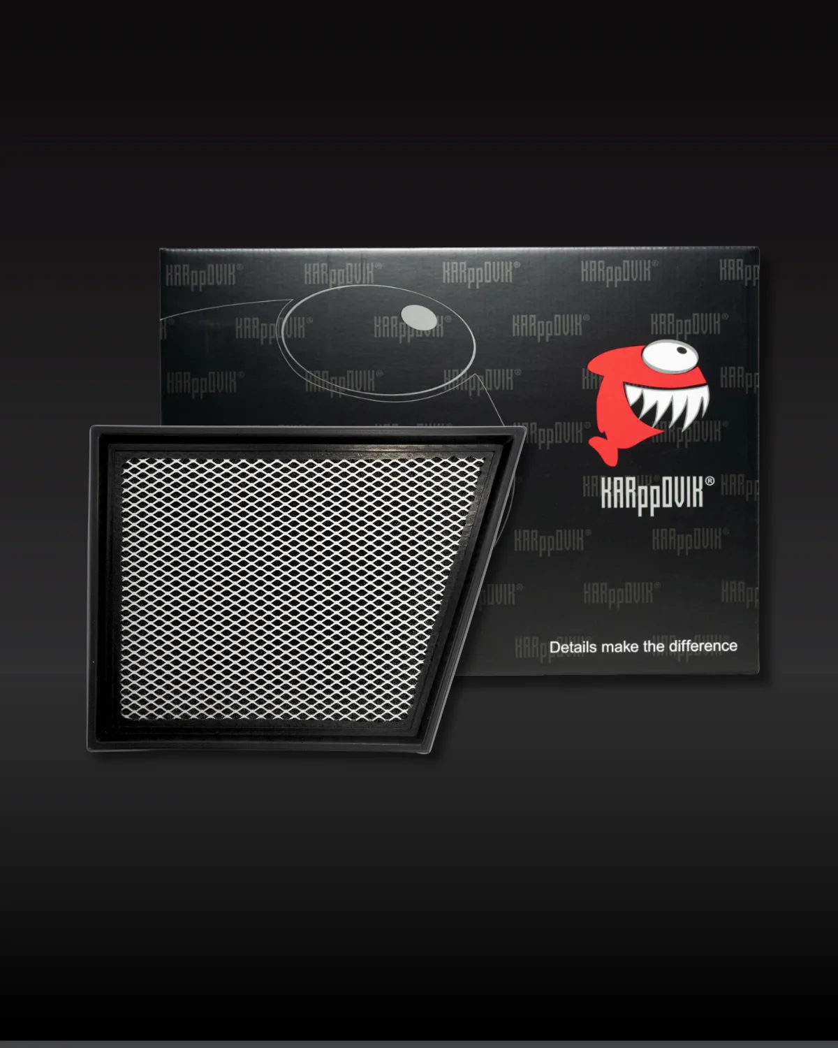 Filtro de ar esportivo Karppovik KF0041 — alto fluxo — encaixe direto Jaguar F-Pace, F-Type, XE