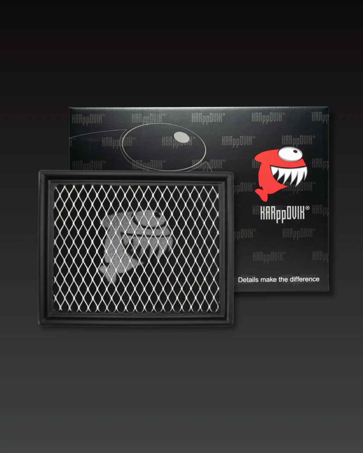 Filtro de ar esportivo Karppovik KF0062 — alto fluxo — encaixe direto Nissan Frontier