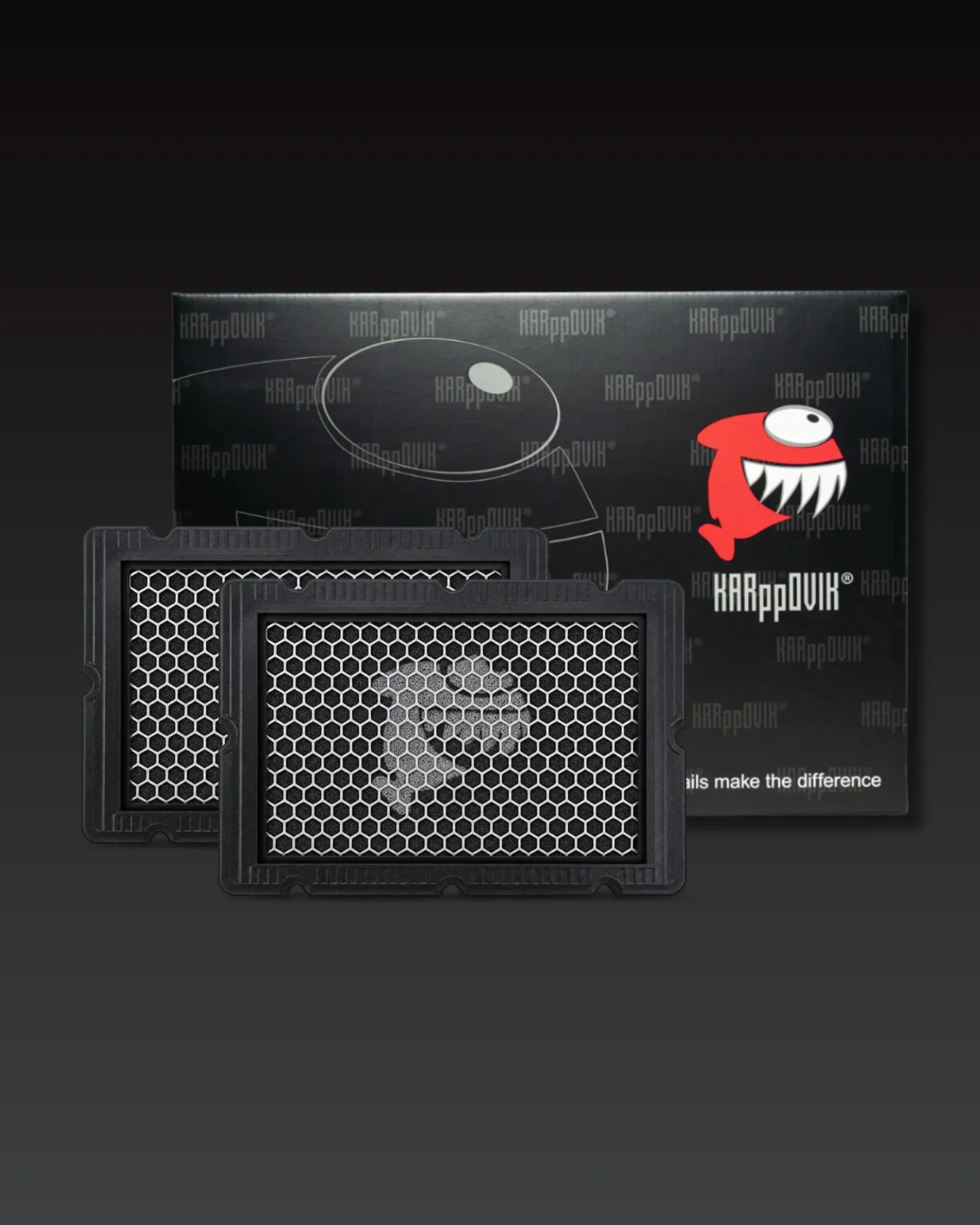 Kit 2 filtros — Filtro de ar esportivo Karppovik KF0262X2 — alto fluxo — encaixe direto FERRARI 430, F430, 360