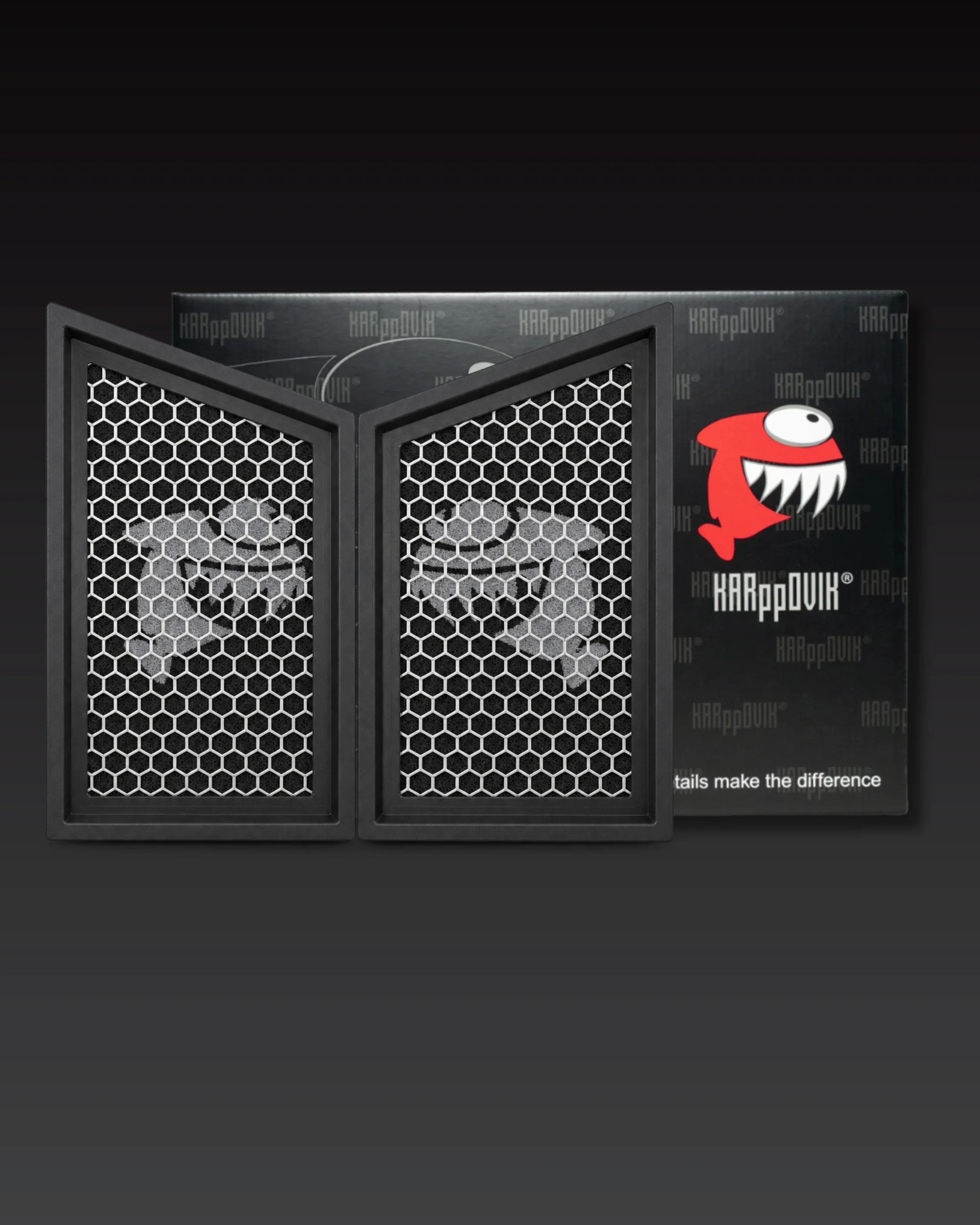 Kit 2 filtros — Filtro de ar esportivo Karppovik KF0048X2 — alto fluxo — encaixe direto Porsche 911