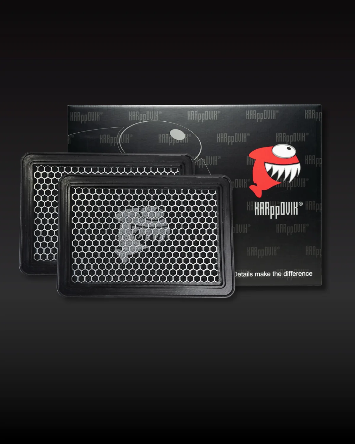 Kit 2 filtros — Filtro de ar esportivo Karppovik KF0163X2 — alto fluxo — encaixe direto Lamborghini Countach LPI800-4, Sian FKP 37, Sian Roadster